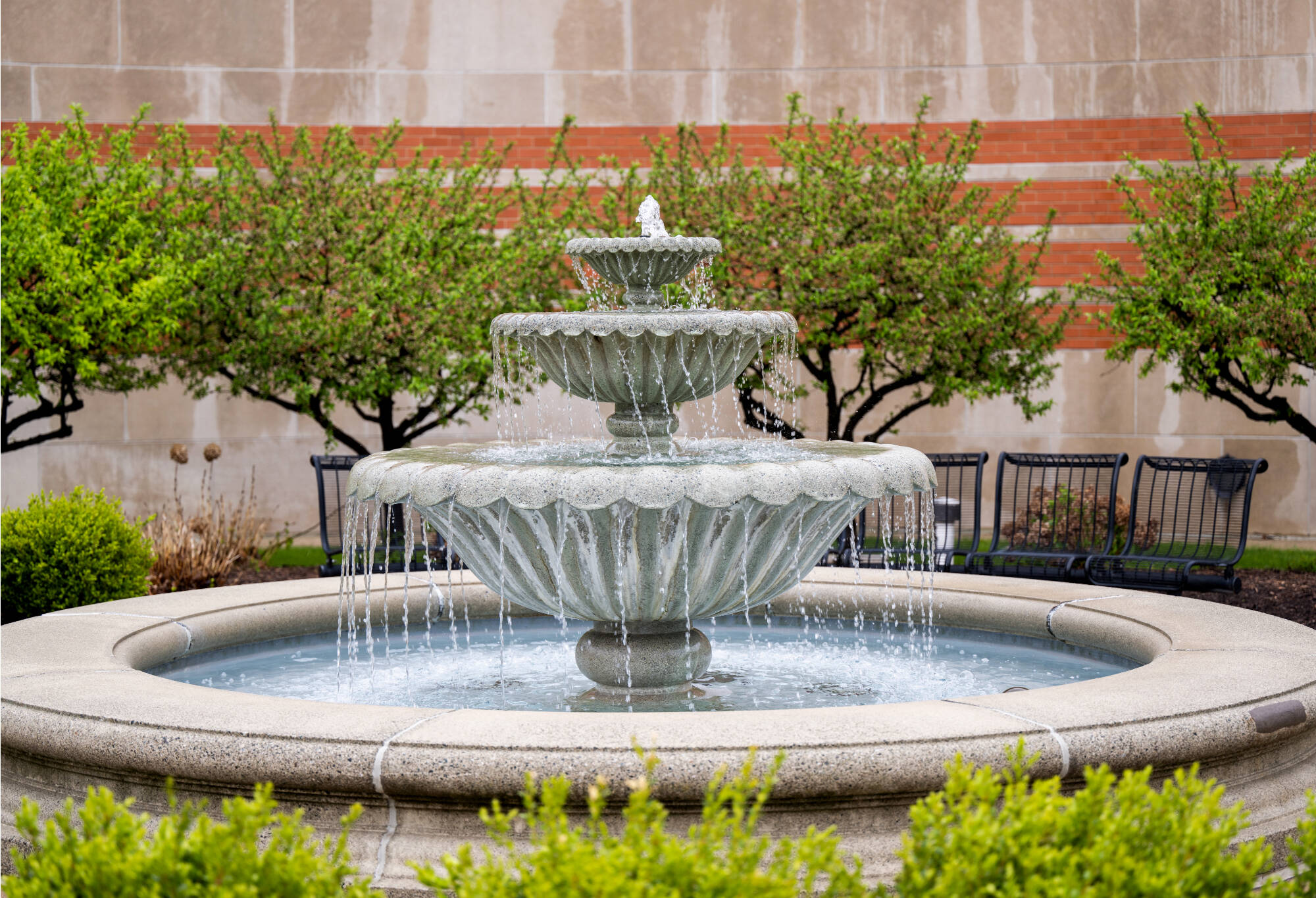 Fountain on the Grand Valley State University Campus